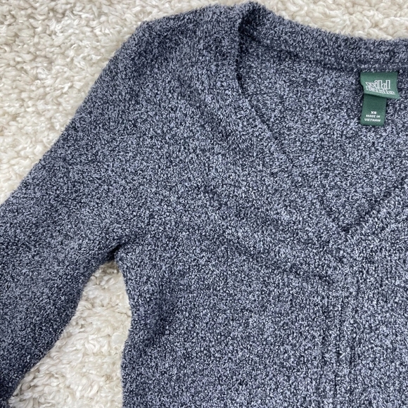 Women's Blue V-Neck Ruched Top - Picture 5 of 9